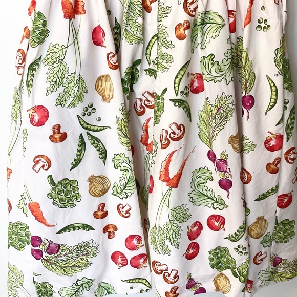 ModCloth Vegetable Print Pleasant Temperament Sleeveless A-Line Dress - M - Picture 5 of 8